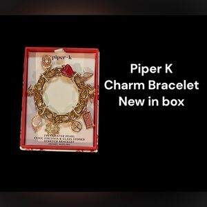 Piper K Gold Charm Bracelet